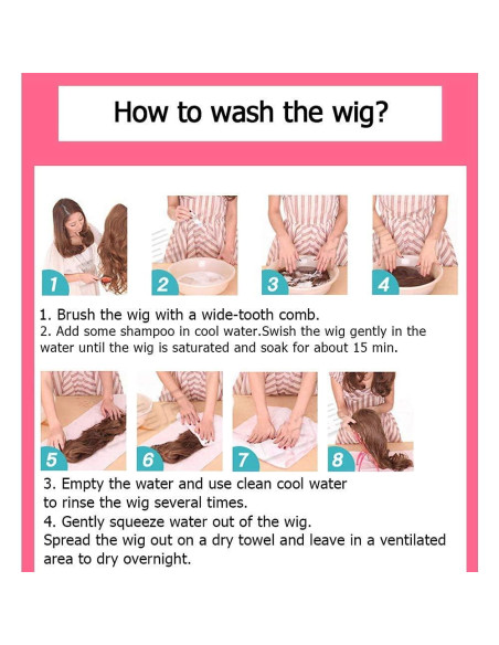 Peluca Sintética Negra URCGTSA 55.88 cm Larga con Flequillo