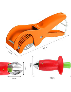 Cortador de Fresas GJV - Extractor de Tallos y Descorazonador 2