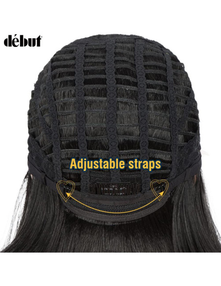 Peluca Bob DÉBUT 24 cm Encaje Frontal Sintético Color 1B