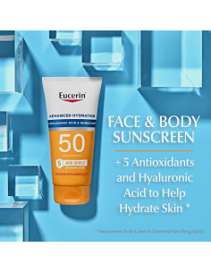 Protector Solar Eucerin SPF 50 + Hidratación Ácido Hialurónico 2
