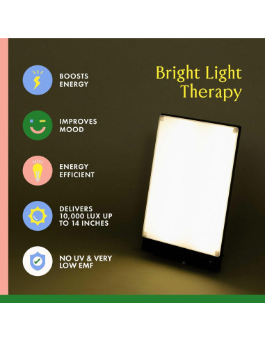 Lámpara de Terapia de Luz Boxelite 10000 Lux - Negra