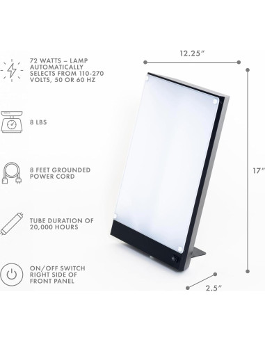 Lámpara de Terapia de Luz Boxelite 10000 Lux - Negra