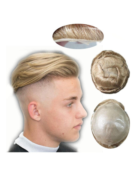 Toupee para hombres Hair Nature 20x25cm cabello humano rubio