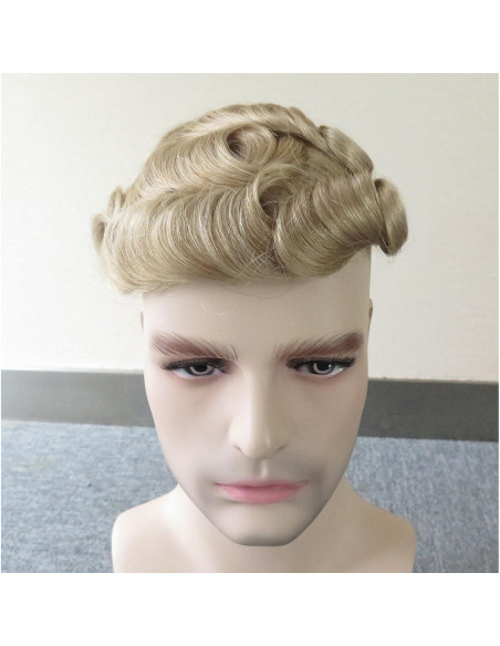 Toupee para hombres Hair Nature 20x25cm cabello humano rubio