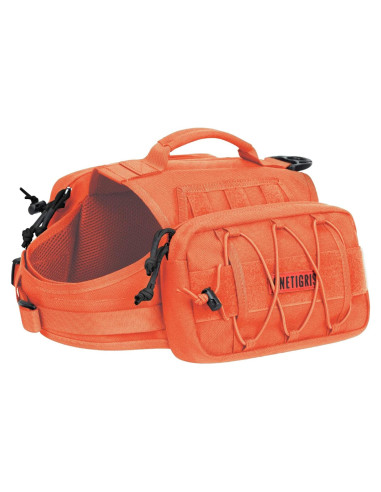Mochila Táctica para Perros OneTigris Grande Naranja