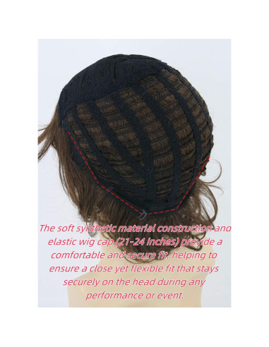 Peluca Hombre Retro Castaña 70s + Gorro y Barba