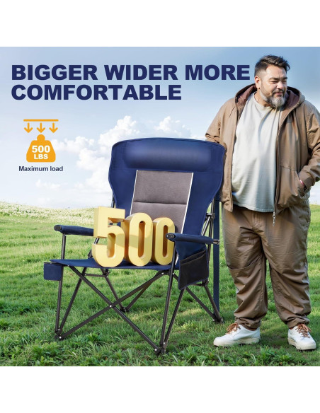 Silla de Camping LET'S CAMP Plegable Respaldo Alto 226.8 kg