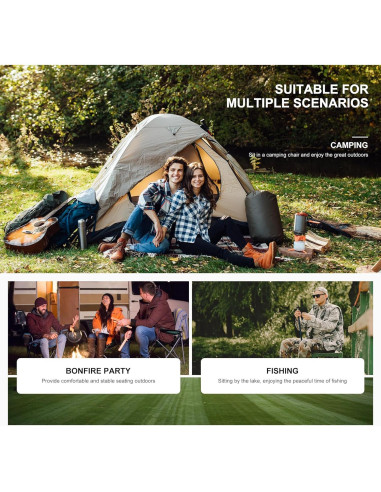 Silla de Camping LET'S CAMP Plegable Respaldo Alto 226.8 kg