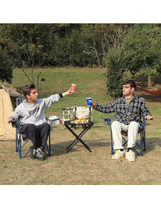 Sillas de Camping Plegables Colorsoul 2 Piezas con Portavasos 2