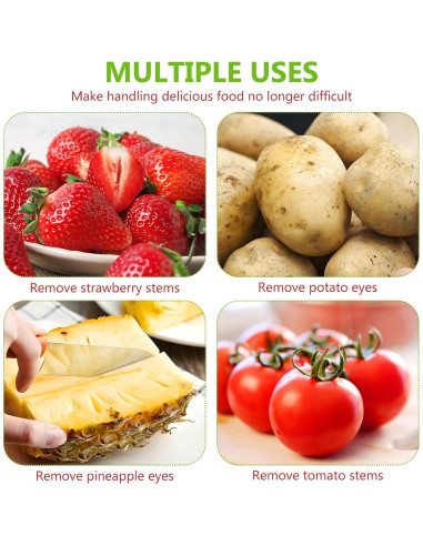 Cortador de Fresas GJV - Extractor de Tallos y Descorazonador