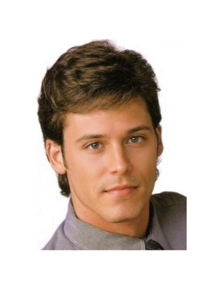 Peluca Corta Marrón DDHAIR Sintética Realista para Hombres