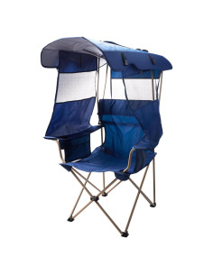 Silla de Camping Huskfirm C00003US con Sombrilla Azul