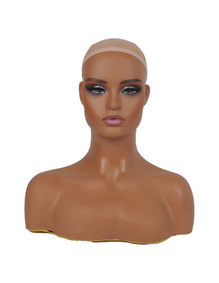 Cabeza de maniquí femenino JINGFA con hombros 38x22cm