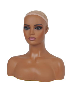 Cabeza de maniquí femenino JINGFA con hombros 38x22cm 2