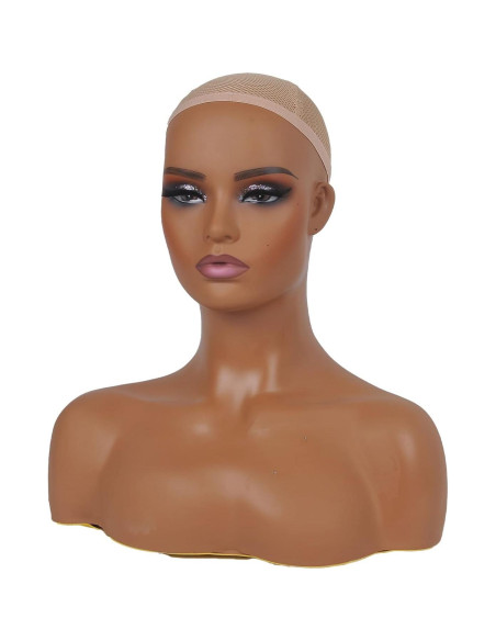 Cabeza de maniquí femenino JINGFA con hombros 38x22cm
