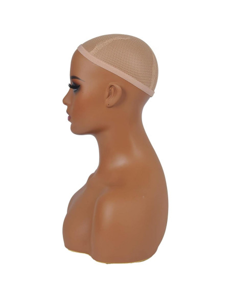 Cabeza de maniquí femenino JINGFA con hombros 38x22cm