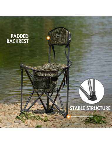 Taburete PORTAL Triángulo Plegable con Respaldo Camo