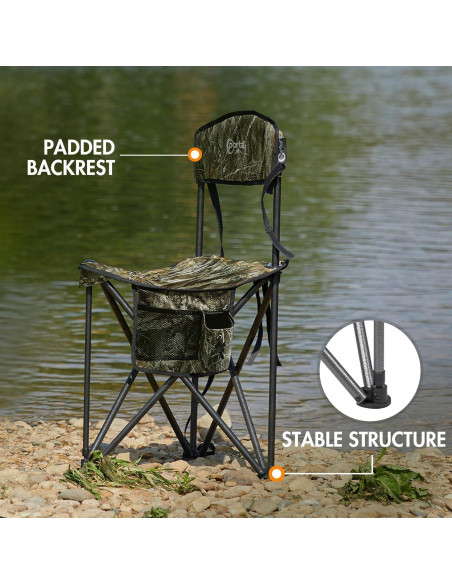 Taburete PORTAL Triángulo Plegable con Respaldo Camo
