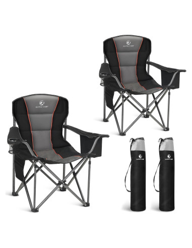 Silla de Camping Plegable LET'S CAMP 2 Pzas Resistente con Cojín