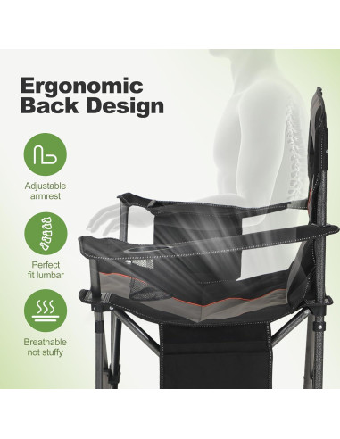 Silla de Camping Plegable LET'S CAMP 2 Pzas Resistente con Cojín