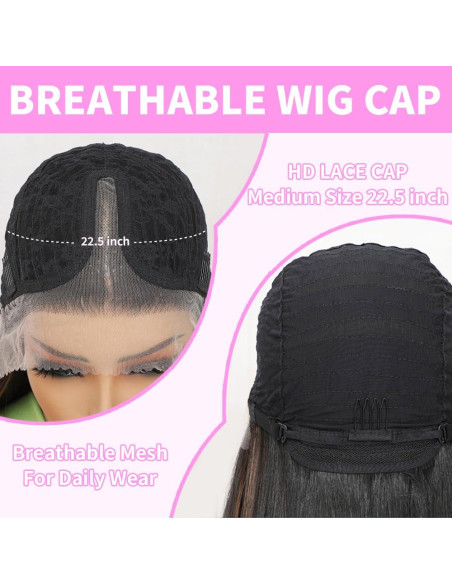 Peluca Sintética KPROYU 30 Pulgadas Marrón Destacado