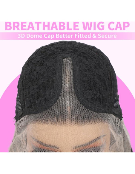 Peluca Sintética KPROYU 30 Pulgadas Marrón Destacado