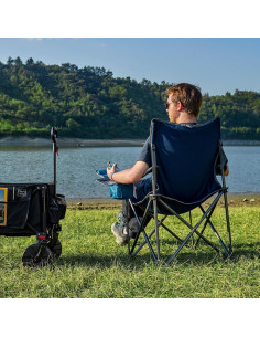 Silla de Camping Plegable Timber Ridge 550 lbs Azul 2