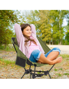 Silla de Camping Plegable MOON LENCE Triángulo Verde 1.22 kg 2
