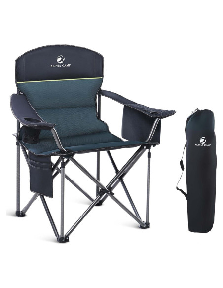Silla de Camping Plegable LET'S CAMP Charles Verde 204kg