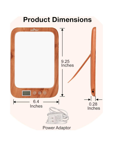 Lámpara de Terapia de Luz Easy@Home ELT-492-WG 10000 Lux
