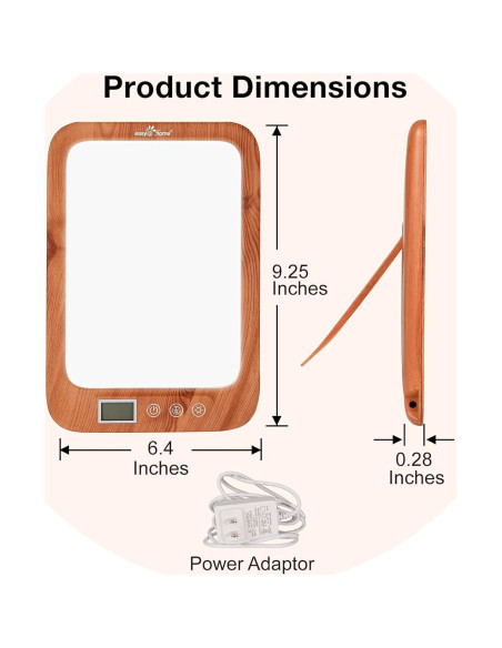 Lámpara de Terapia de Luz Easy@Home ELT-492-WG 10000 Lux