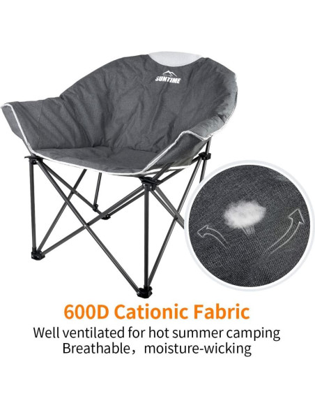 Silla Plegable Suntime ST203AFT-5 Acolchada para Camping