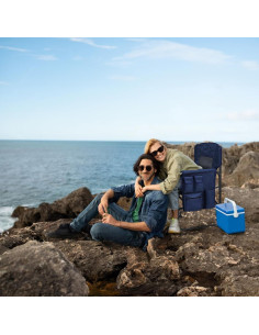 Silla de Camping Yestomo Plegable con Mesa Lateral Azul 2