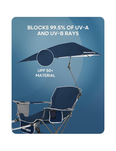 Silla Reclinable Sport-Brella con Paraguas UPF 50+ Azul