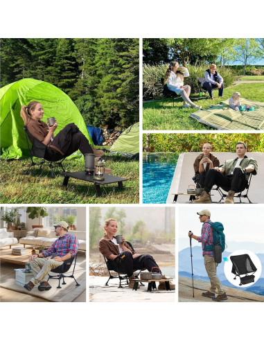Silla de Camping ATEPA Ultraligera Plegable 1.09 kg