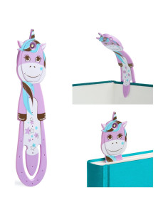 Flexilight Luz de Lectura LED 2 en 1 Marcador Púrpura Unicornio