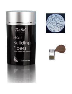 Dexe Fibras para Cabello 22g Castaño Claro Tratamiento 2