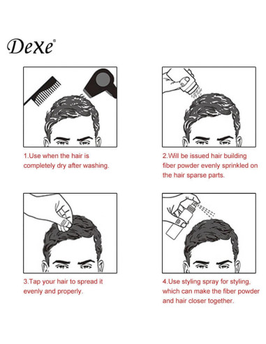Dexe Fibras para Cabello 22g Castaño Claro Tratamiento