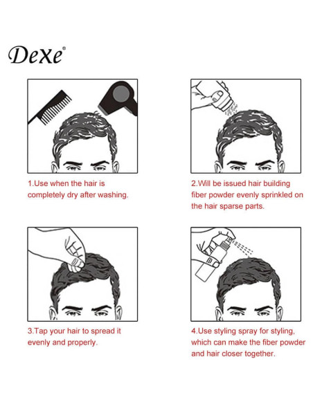 Dexe Fibras para Cabello 22g Castaño Claro Tratamiento