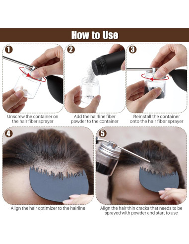 Botella Spray Fibra Capilar Hohean Portátil 13x7cm