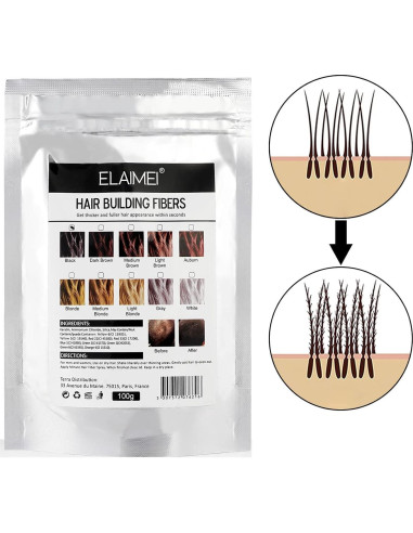 Spray de Fibras para Cabello Aliver 100g Marrón Medio