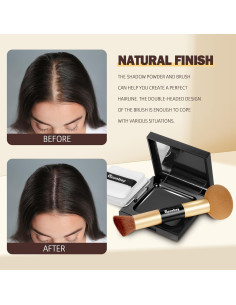 Polvo para Retoque de Raíz Azonbey Negro - Cobertura Canas 2