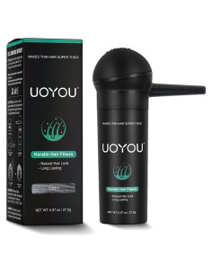 Fibras de Cabello UOYOU Gris 27.5g con Aplicador