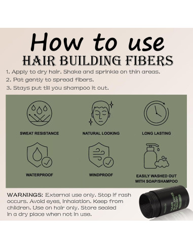 Fibra para Cabello Anmas Home Negra 22g Volumen Instantáneo