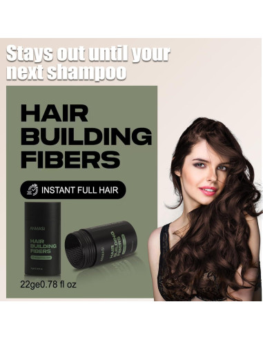 Fibra para Cabello Anmas Home Negra 22g Volumen Instantáneo