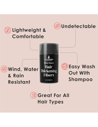 Fibras para Cabello Ralo Fibras Maximizadoras Marrón Oscuro