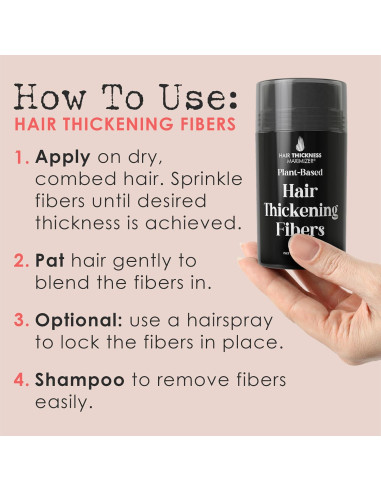 Fibras para Cabello Ralo Fibras Maximizadoras Marrón Oscuro