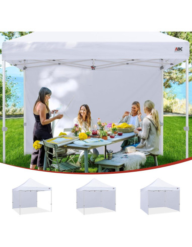 Pared Lateral ABCCANOPY 3x3m Impermeable Blanca