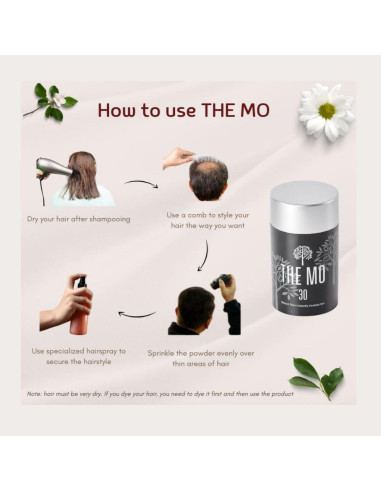 THE MO Fibra para Cabello 30g - Grosor Instantáneo Marrón