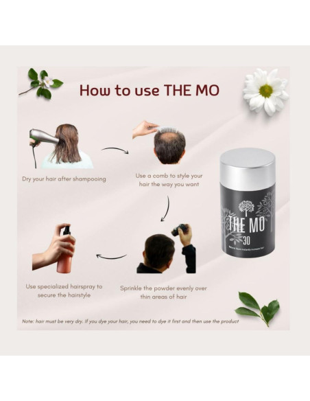 THE MO Fibra para Cabello 30g - Grosor Instantáneo Marrón